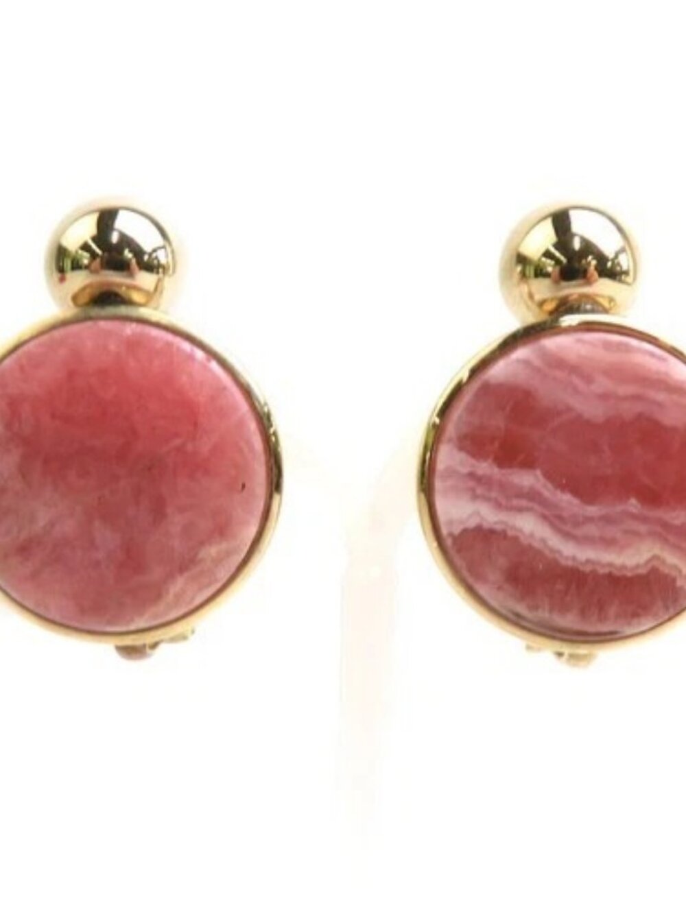 Auth Christian Dior Earrings Gold/Pink Metal/Stone - r11078a